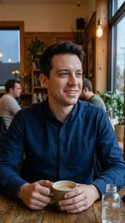 Professional dating photo of man in suit - AI enhanced for Tinder