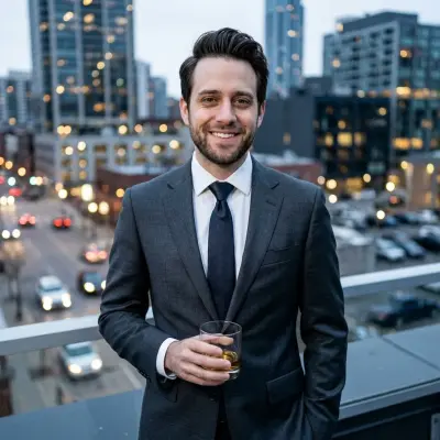 AI generated golden hour portrait of bearded man for Bumble profile