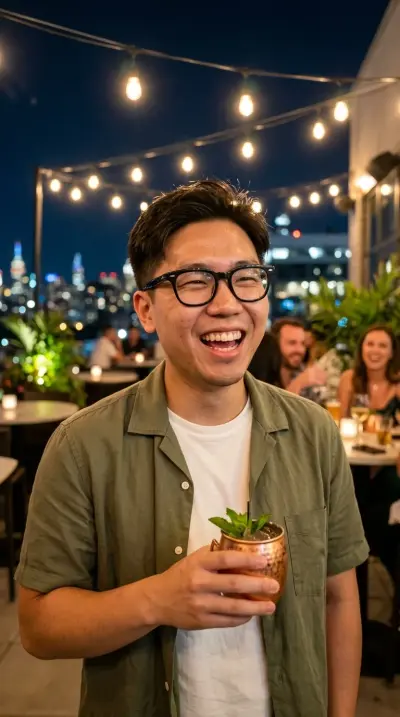 Professional AI dating app photo of consultant in suit